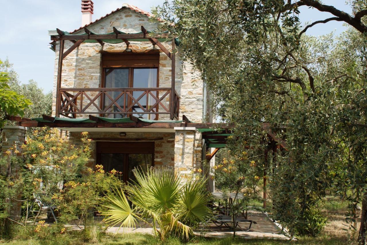 Elea Stone Houses in organic quiet olive grove, Prinos, Thassos Exterior foto