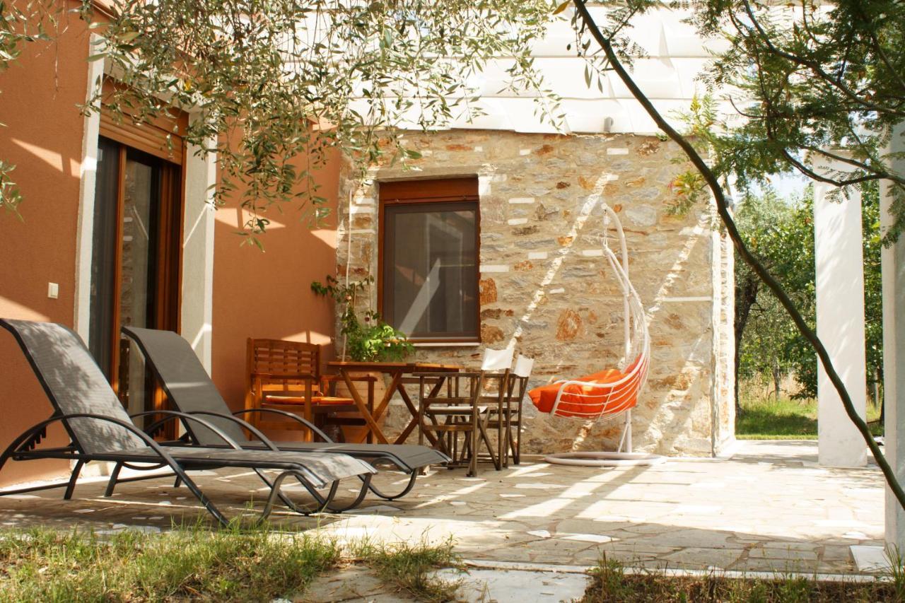 Elea Stone Houses in organic quiet olive grove, Prinos, Thassos Exterior foto