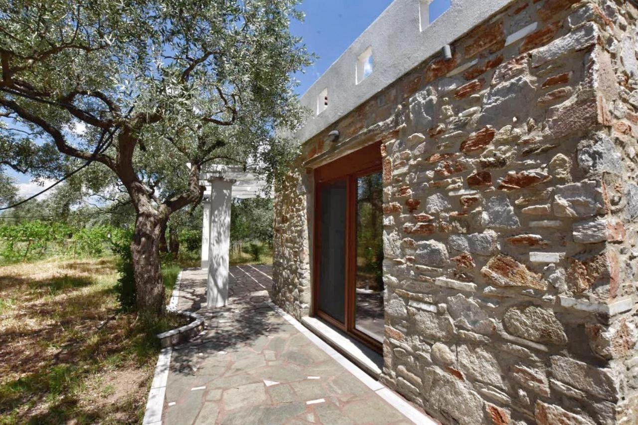 Elea Stone Houses in organic quiet olive grove, Prinos, Thassos Exterior foto